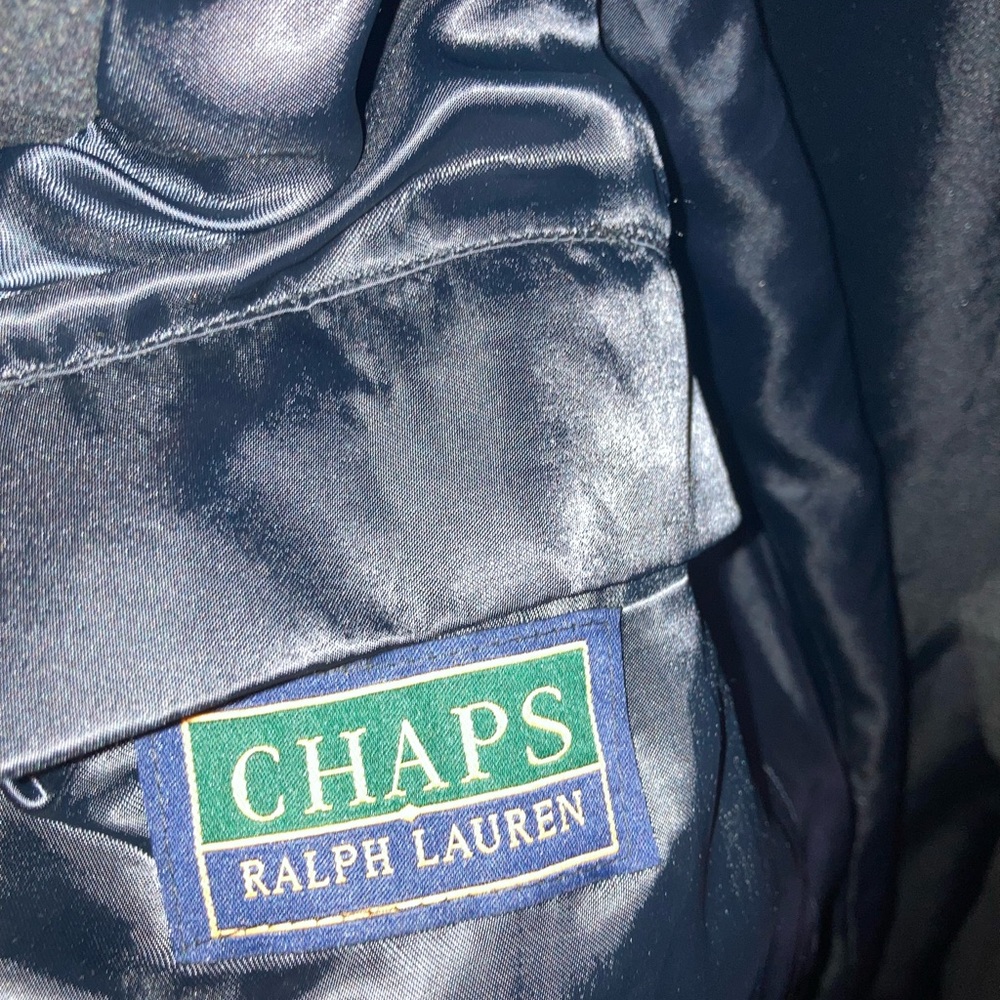 New with Tags Chaps Ralph Lauren Long Jacket Black Lambs Wool